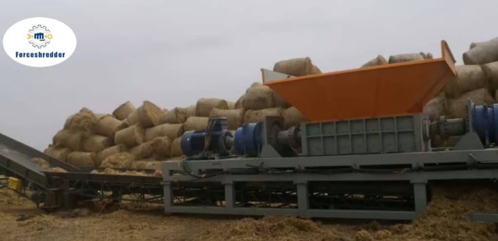 straw bale shredding